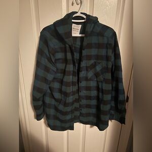 Hooded bluenotes flannel